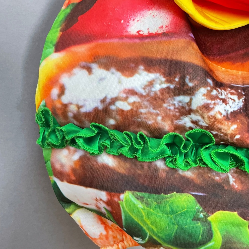 Hamburger Halloween Costume Children Novelty Food One Size 4-10 Kids Girl Boy - Picture 14 of 16
